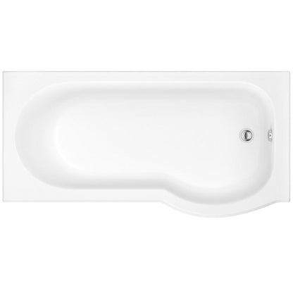 SKALI Badewanne mit Duschzone 167,5x85/75x40 cm, rechts, weiß