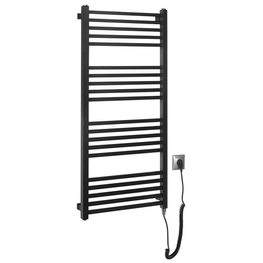 METRO-E Elektrischer Badheizkörper, gerade, 500x1060 mm, 400 W, Schwarz matt