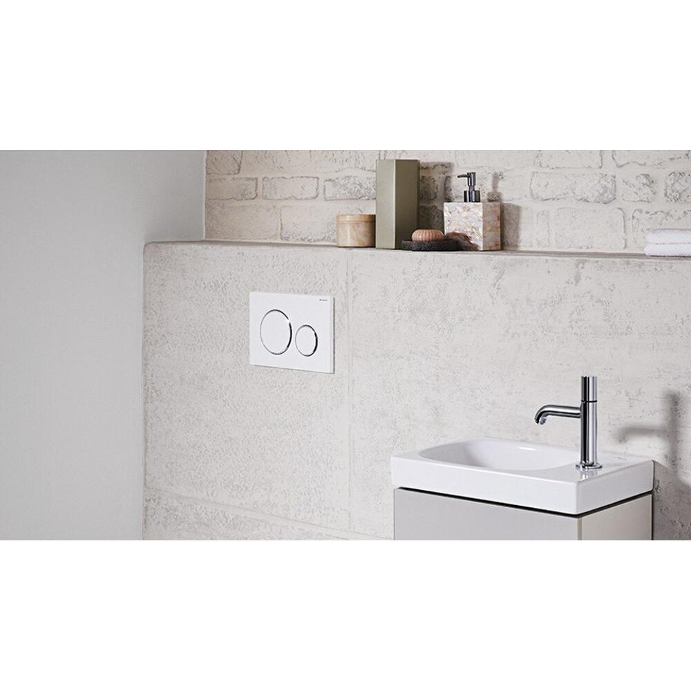 GEBERIT SIGMA20 Betätigungsplatte für 2-Mengen-Spülung, weiss Glanz/Chrom