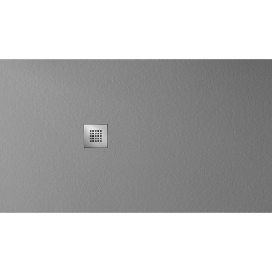 MITIA Gussmarmor-Duschwanne, Rechteck 160x90cm, grau matt