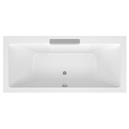 CASCATA Rechteckbadewanne 185x85x45cm, Kaskade Edelstahl