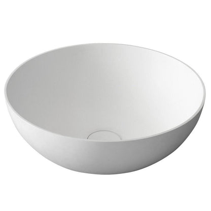 THIN Aufsatzwaschtisch, Ø 39 cm, Weiß matt