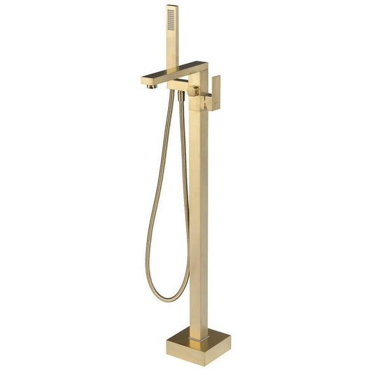 CUBEMIX Freistehende Wannenarmatur, Gold matt