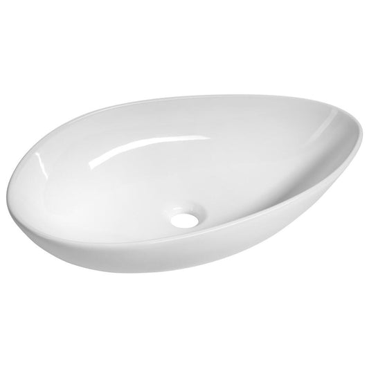 OVALI Keramik-Waschtisch 61x34cm, Weiß