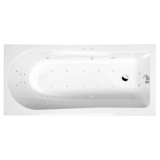 LISA Whirlpool-Badewanne, 150x70x47cm, Attraction Hydro-Air, Chrom