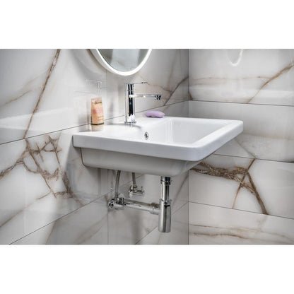 CITY Keramik-Waschbecken eckig 60x45cm, weiss