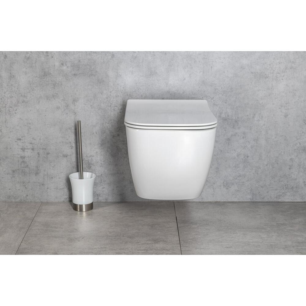 VEA Hänge-WC, spülrandlos, 34,5x52cm, weiß