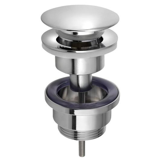 Ablaufgarnitur 5/4“, klick-klack, H. 10-55mm, großer Stopfen, Chrom