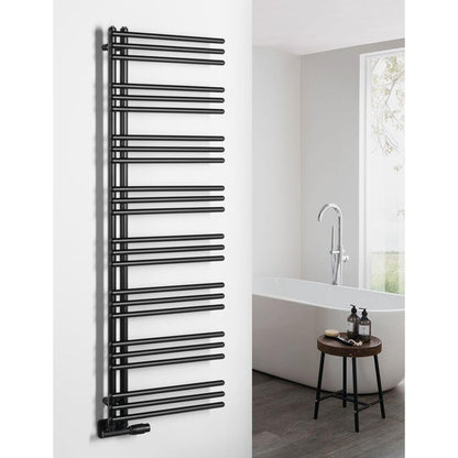 POSEIDON Badheizkörper 450x1540mm, Schwarz matt