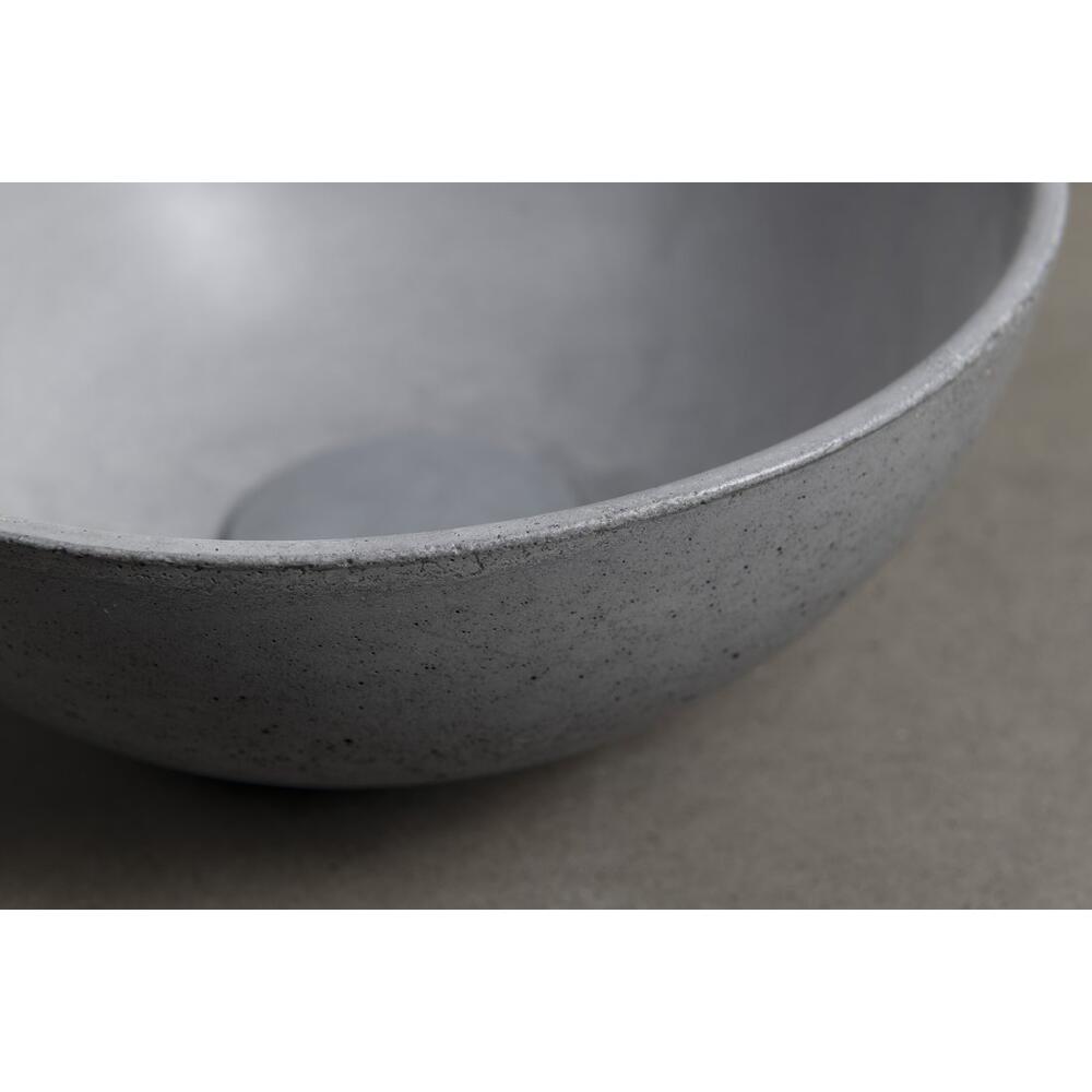 MINOR Betonwaschbecken zum Aufsetzen, Durchmesser 26cm, Grau matt