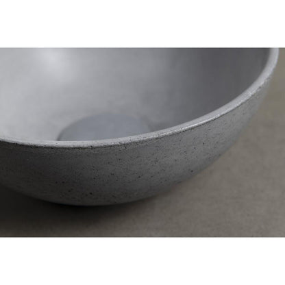 MINOR Betonwaschbecken zum Aufsetzen, Durchmesser 26cm, Grau matt