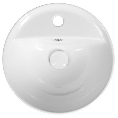 YUVA Keramik-Einbauwaschbecken, Ø 38cm, Weiß