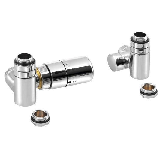 CORNER COMBI Thermostat-Anschlusset, links, Chrom