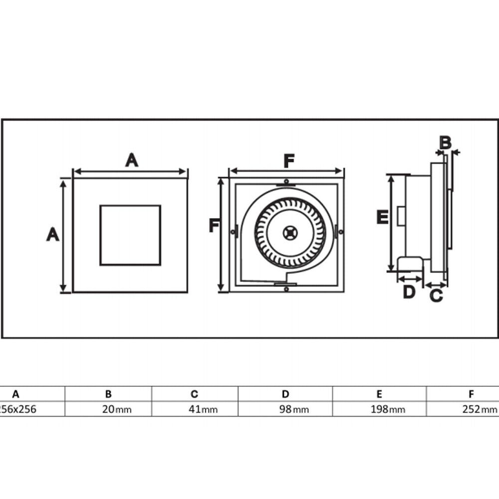 TECTO Deckenventilator axial mit Zeitschaltuhr, 20W, Rohr 100mm, Weiß