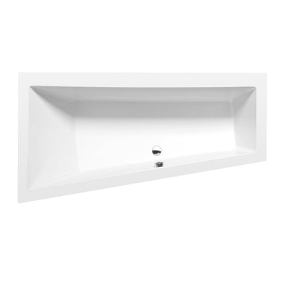 Raumspar Badewanne ANDRA, 180x90x45cm,links, weiß matt