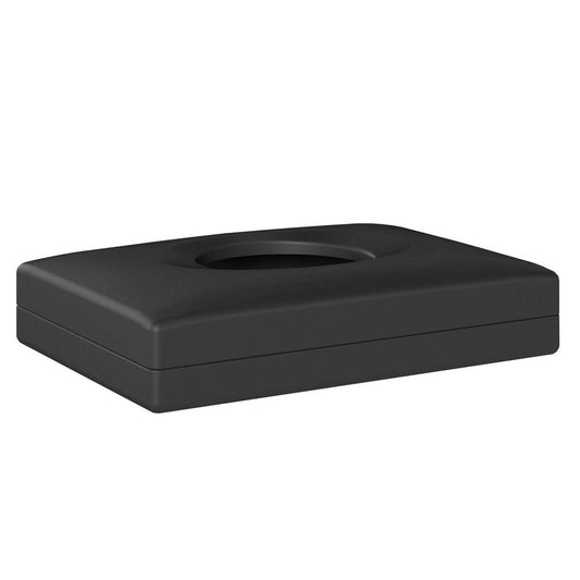 COLORED Hygienebeutel-Behälter, 13,5x9,5x3,2cm, ABS, Soft Touch, Schwarz matt