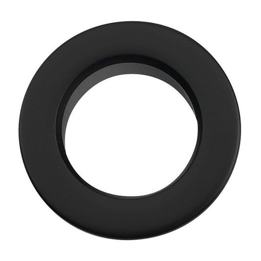 Überlaufabdeckung für Waschtische, Durchmesser 32mm, Schwarz
