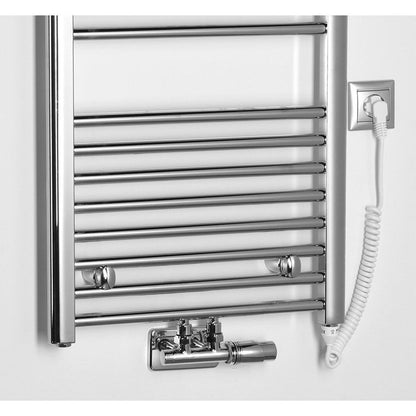 ALYA Badheizkörper gerade 400x1188mm, 300W, Mittelanschluss, Chrom
