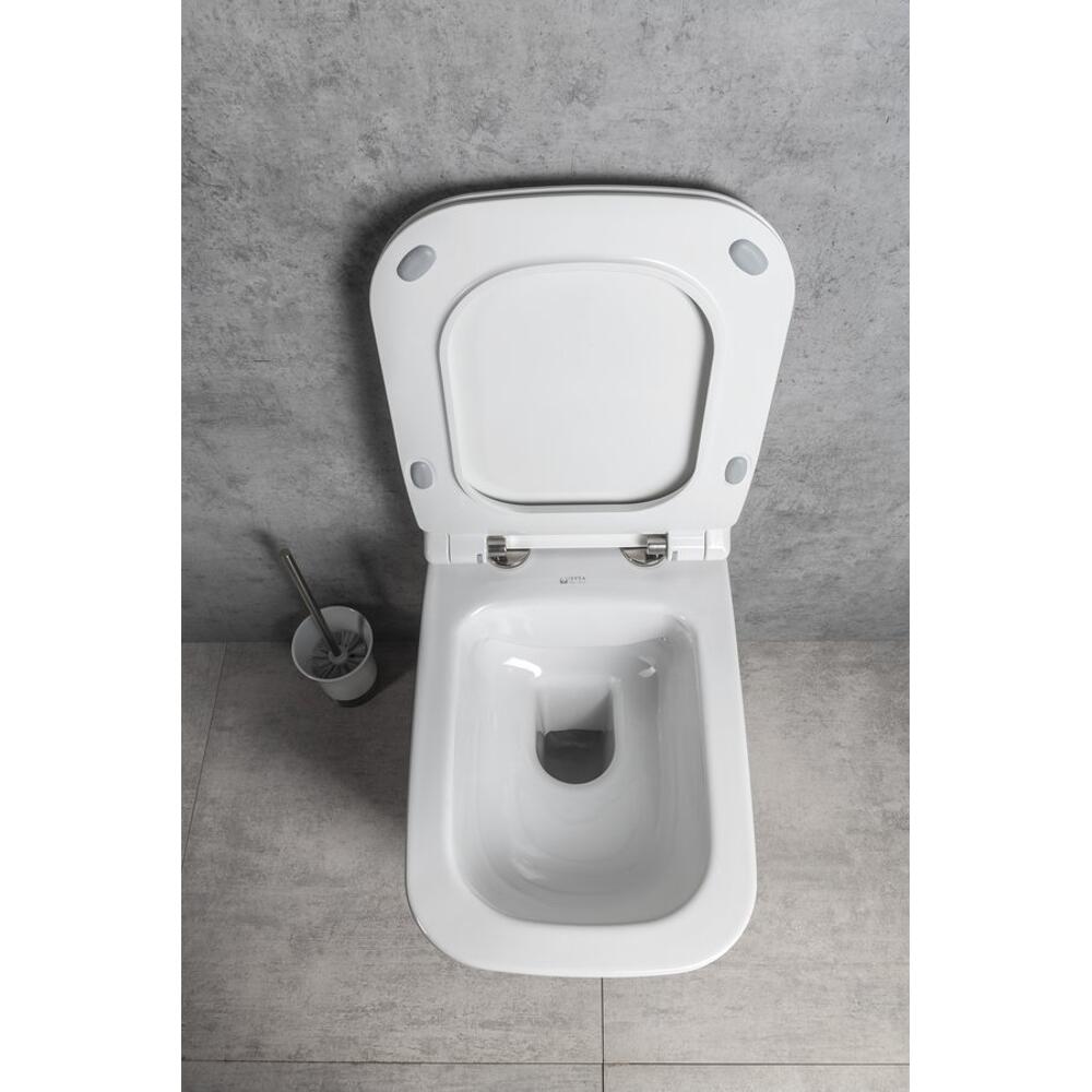 VEA Hänge-WC, spülrandlos, 34,5x52cm, weiß