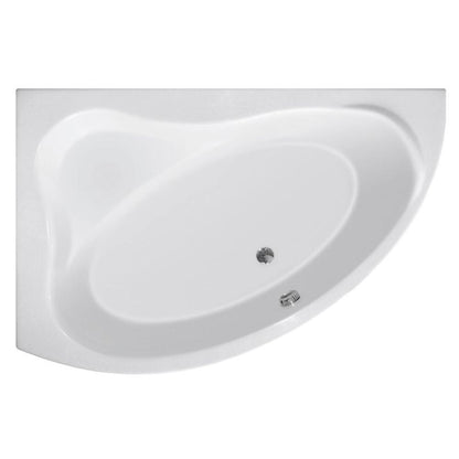 ORAVA Badewanne 150x90x38cm ohne Füße, links, weiß