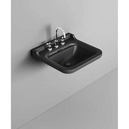 WALDORF Keramik-Waschtisch 60x55cm, schwarz matt