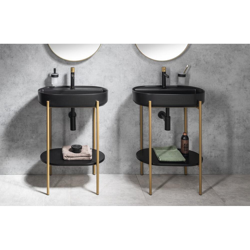 PUNO Konsole mit Waschbecken 600x860x396mm, gold matt