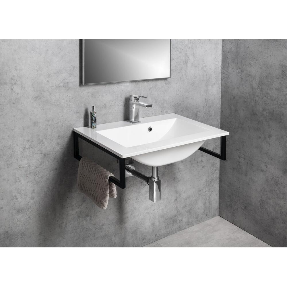YUKON Waschtisch 70x45cm, Gussmarmor, weiß