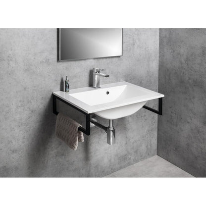 YUKON Waschtisch 70x45cm, Gussmarmor, weiß