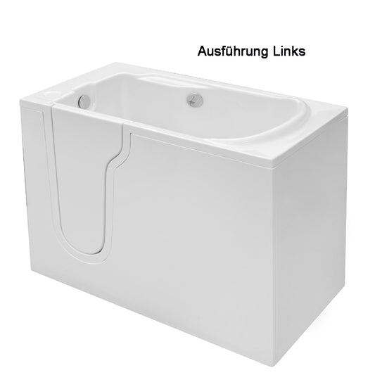 FREEDOM Sitzwanne mit Tür/Seniorenwanne 127x66cm  Ausführung Links
