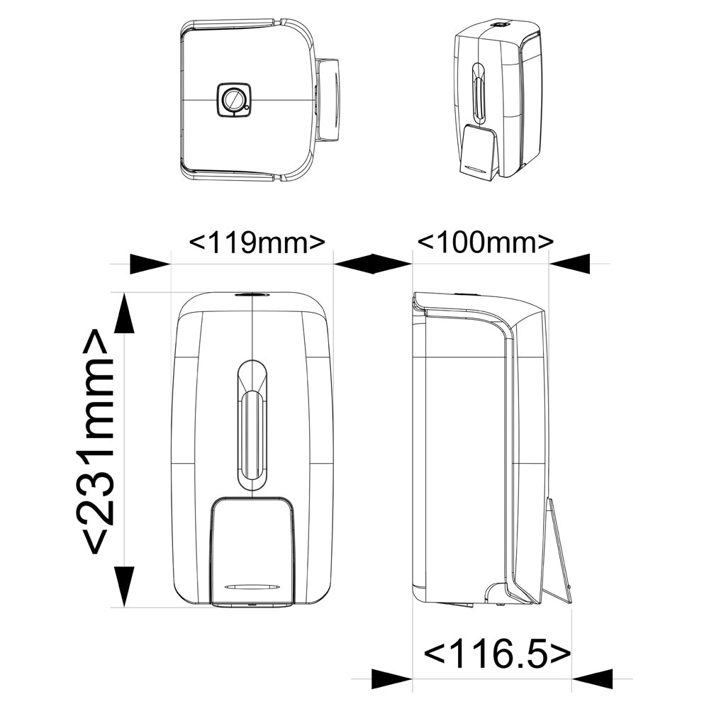 OLMO Seifenspender 800ml, Weiß