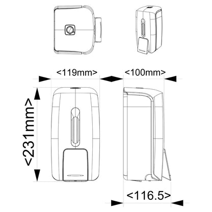 OLMO Seifenspender 800ml, Weiß