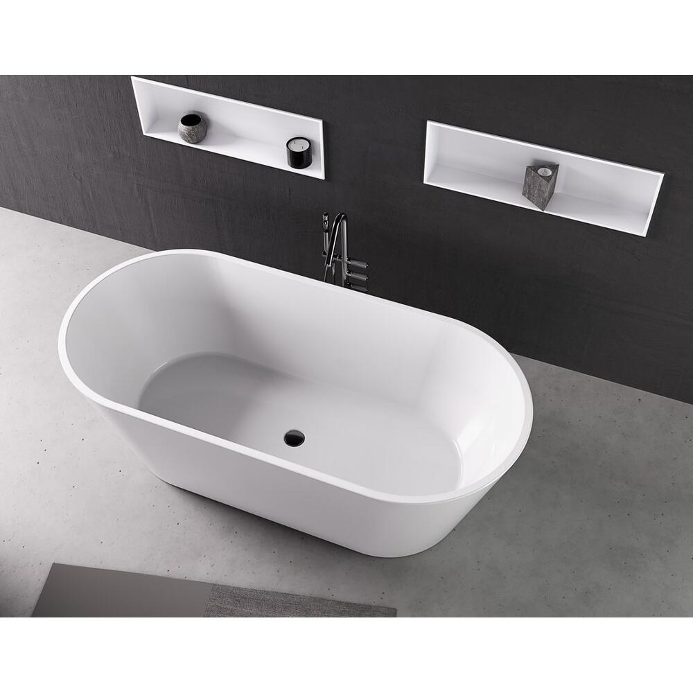 AZRA freistehende Badewanne 170x80x58cm, Weiß