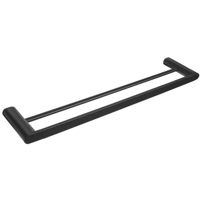 FLORI Doppel-Handtuchhalter 600mm, Schwarz matt