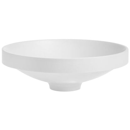 VERTO Einbauwaschtisch, Gussmarmor, Durch. 40,5cm, Weiß matt