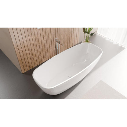 IPANEMA Gussmarmor- Badewanne 168x72x49cm, weiß