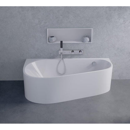 PROJEKTA DL MONOLITH Freistehende Badewanne 156x77x60cm, weiß