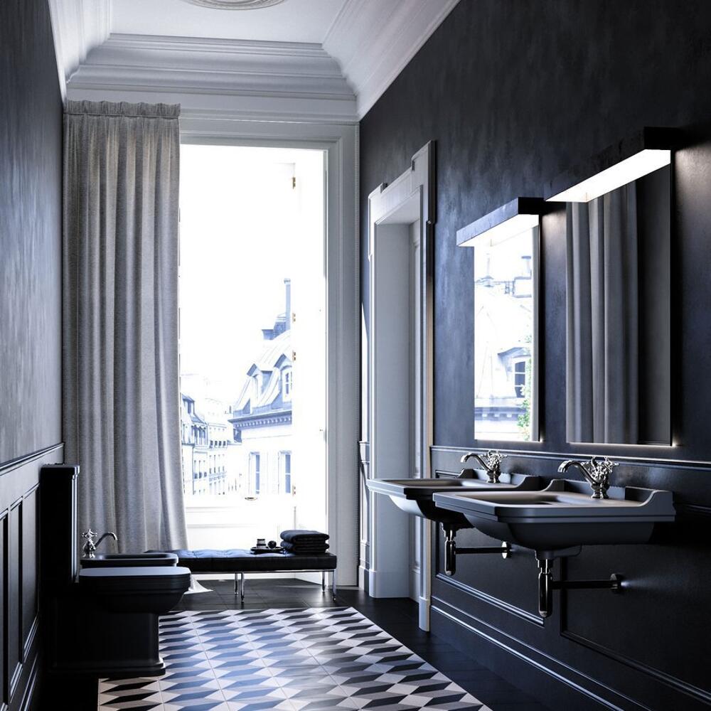 WALDORF Bidet 37x65cm, schwarz matt