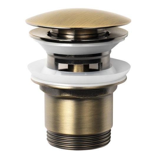 Ablaufgarnitur 5/4“, klick-klack, großer Stopfen, H. 30-45mm, dunkel Bronze