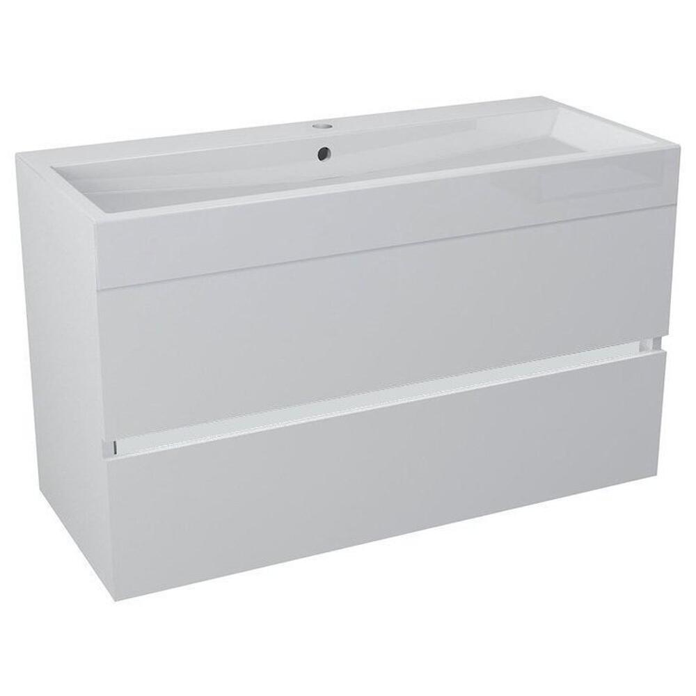 LARGO Unterschrank 99x50x41cm, weiß glänzend