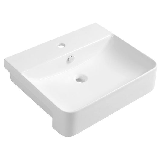 SOTT AQUA Keramik-Waschtisch zum Einbauen 59x49cm, weiss