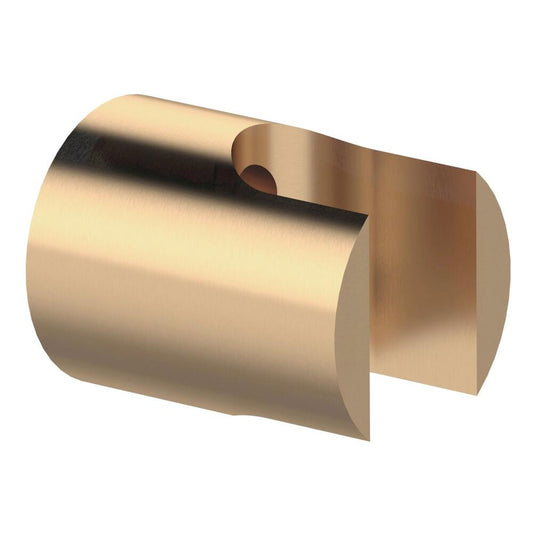 Brausehalter rund, fest, Gold matt