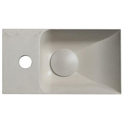 PICCOLINO Beton-Waschbecken 30,8x10x17cm, Armaturloch links, Sand
