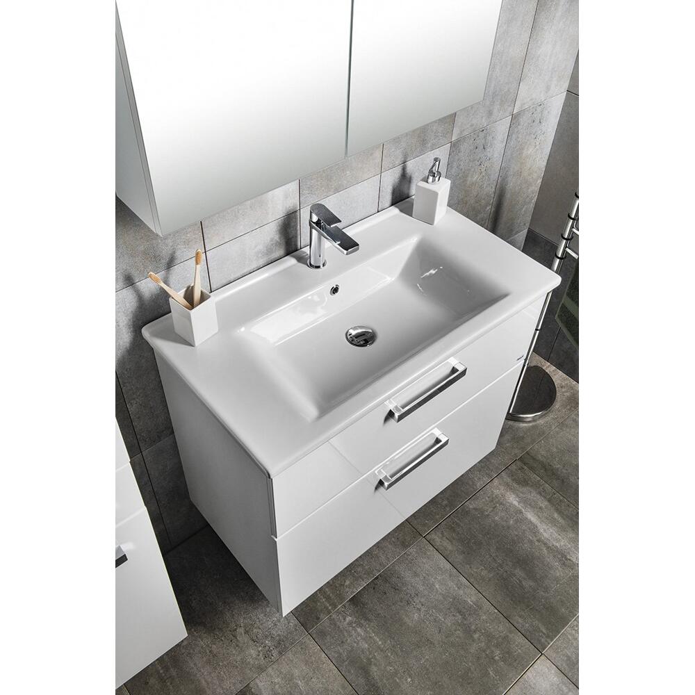 ZUNO 85 Keramik-Waschtisch 85x45cm, weiss