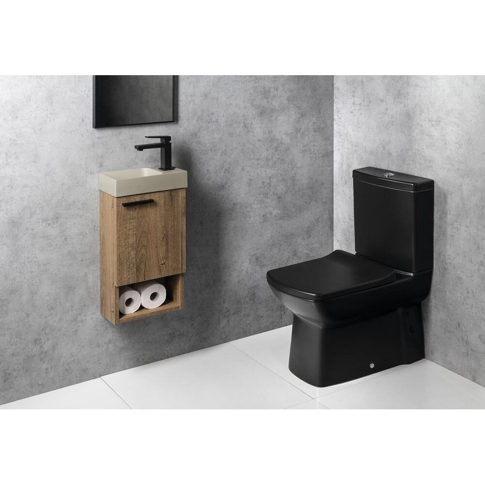PICCOLINO Beton-Waschbecken 30,8x17cm, Wasserhahn rechten, Sand matt