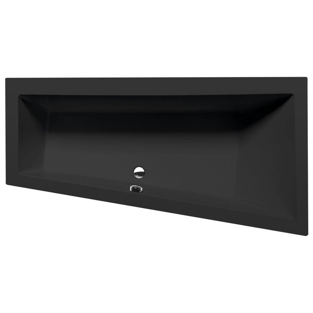 Raumspar Badewanne ANDRA 170x90x45cm, rechts,schwarz matt