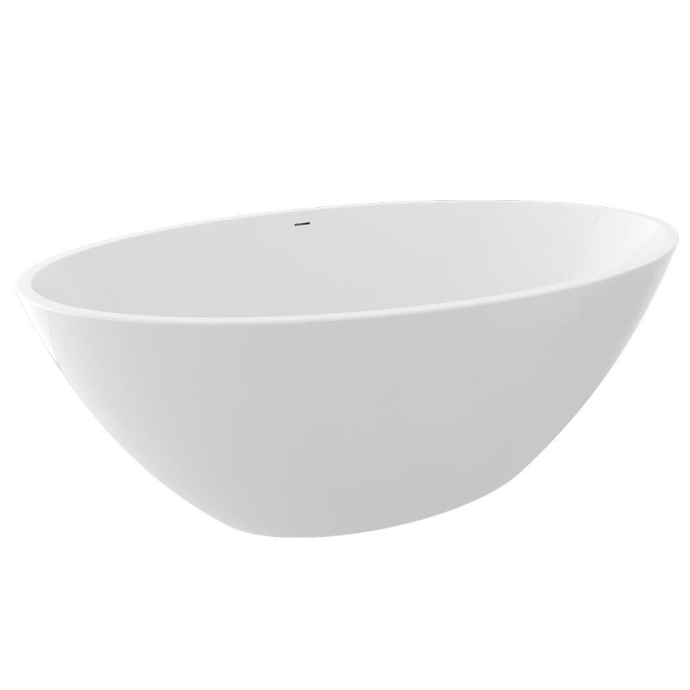 CORYN freistehende Badewanne 165x90x58cm, Weiß
