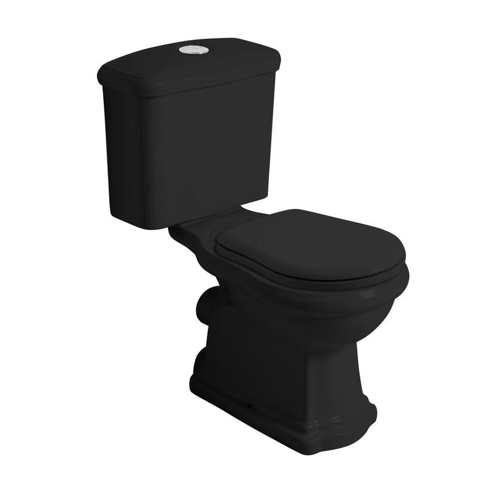 RETRO Spülkasten zum Kombi-WC, schwarz matt
