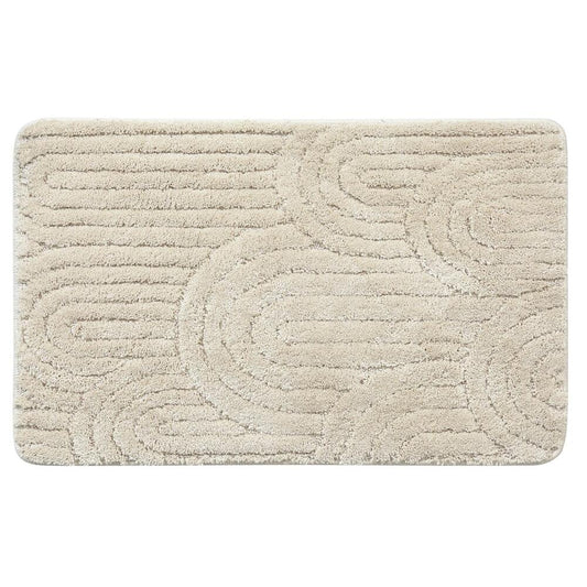 RIST Badematte, 50x80cm, 100% Polyester, Anti-Rutsch, Ecru