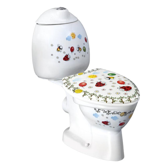 KID Kinder-WC inkl.Spülkasten, Abgang waagerecht, mit Farbdruck