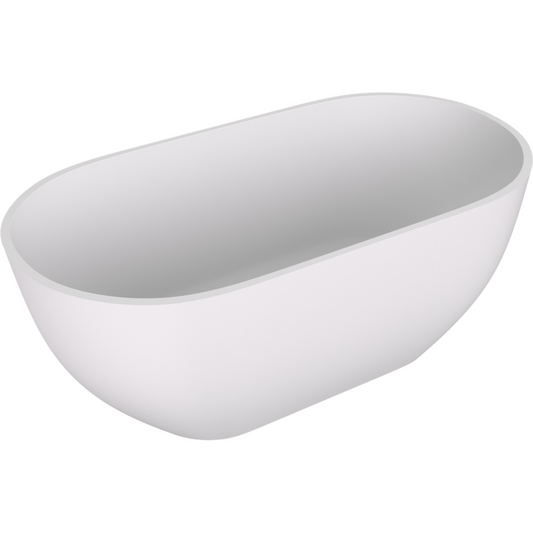 REDUTA Freistehende Badewanne, Gussmarmor 171x81x58cm, Weiß matt